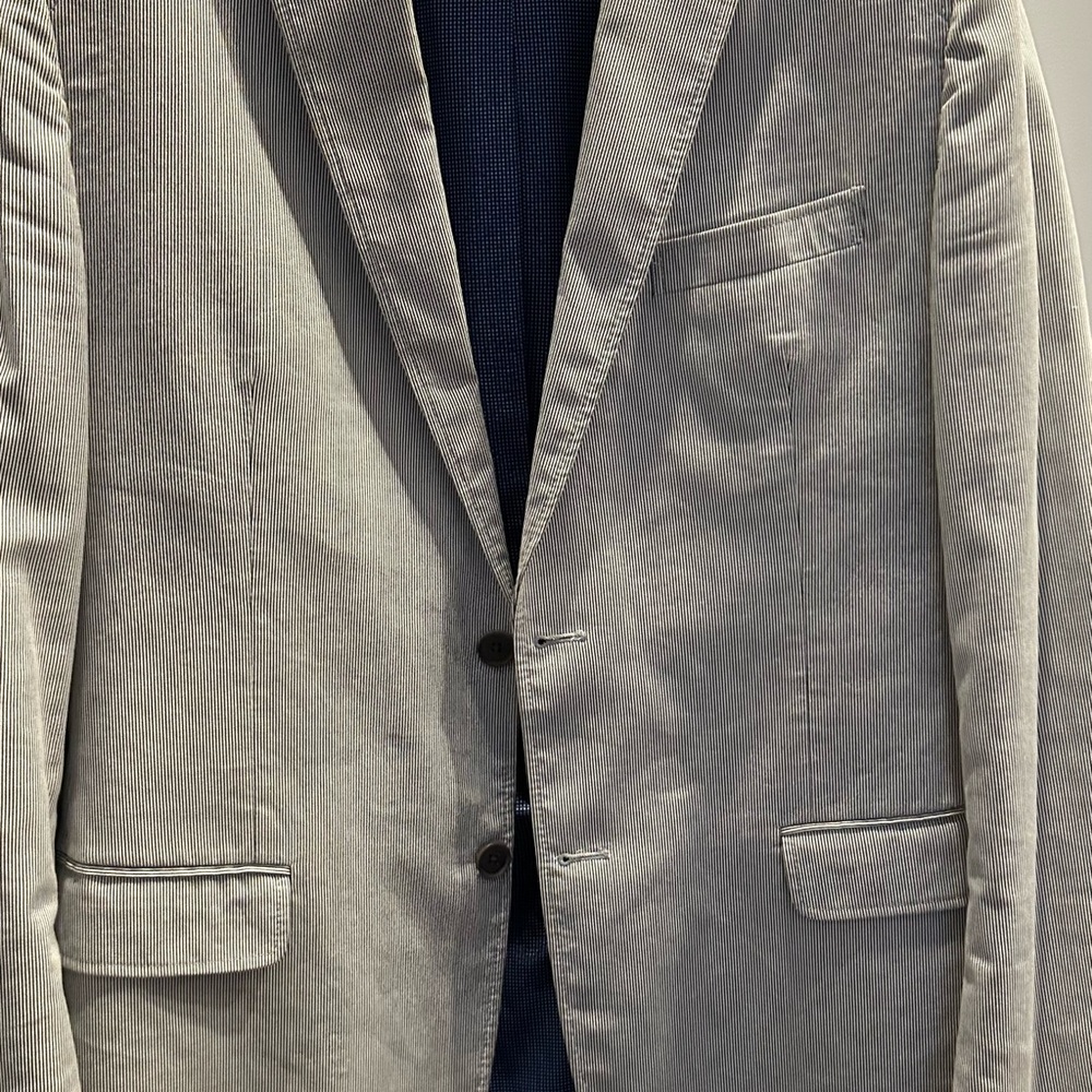 Banana Republic Gray Sport Coat with Notched Lapels